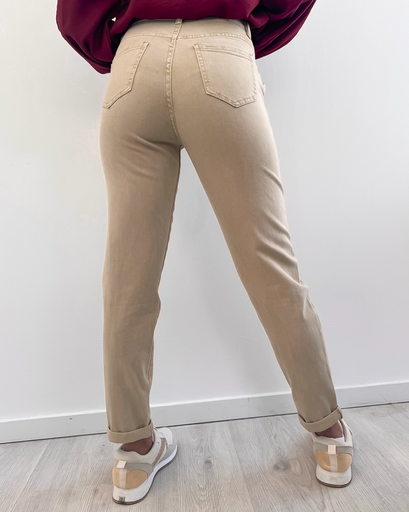 Jeans Mom Théa cappuccino