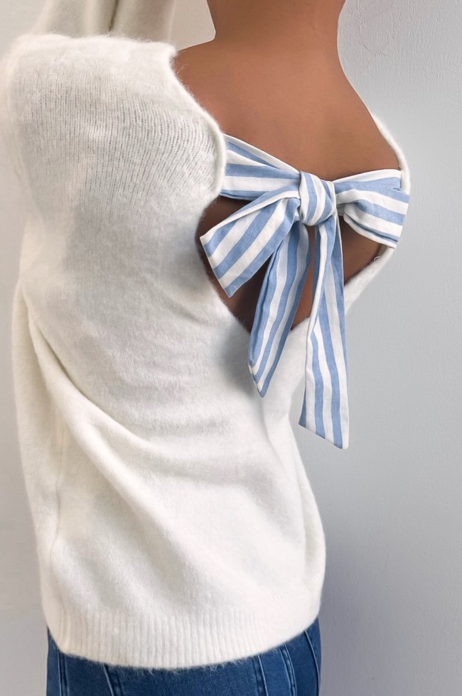 Pull Bow longues manches