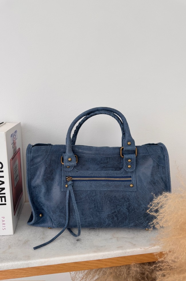 Sac inspi B en cuir griffé