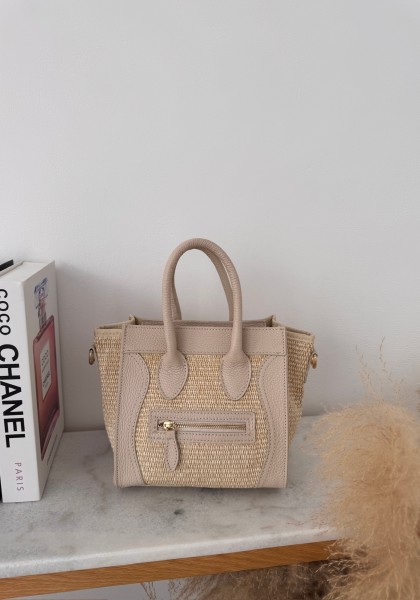 Sac inspi C bi-matière en cuir