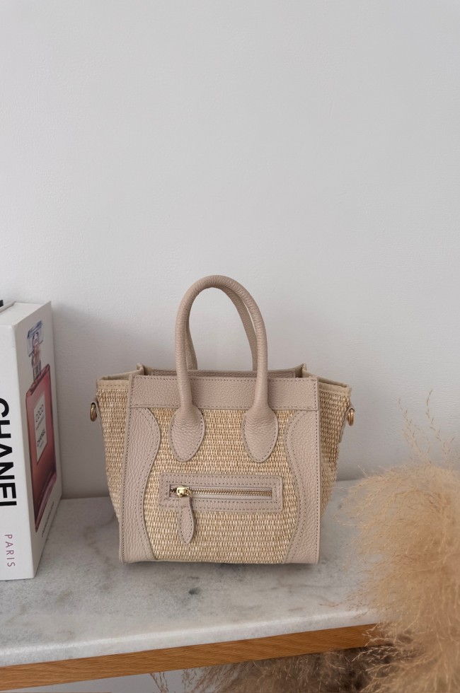 Sac inspi C bi-matière en cuir