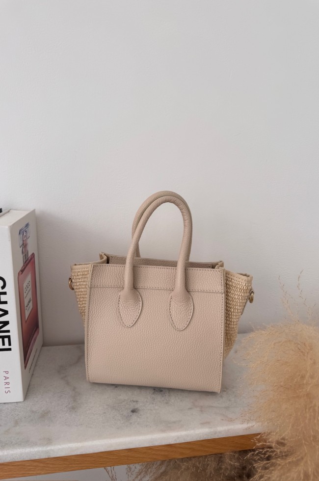 Sac inspi C bi-matière en cuir