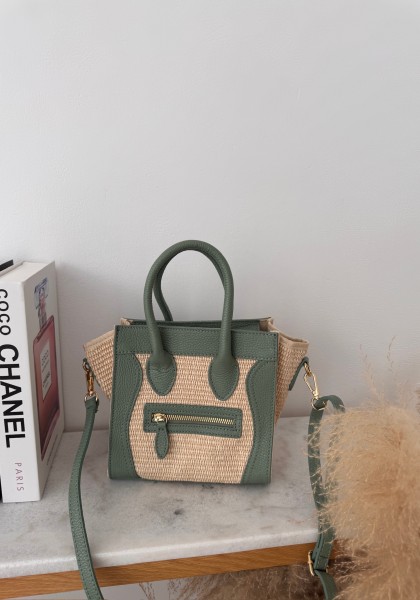 Sac inspi C bi-matière en cuir